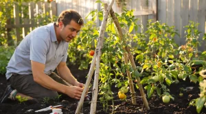 Mes voisins m’ont demandé comment j’ai fait : ce tuteur à tomates maison se fabrique en 10 minutes